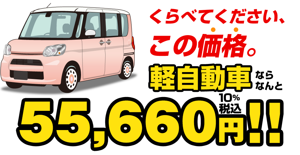 軽自動車ならなんと55,660円！
