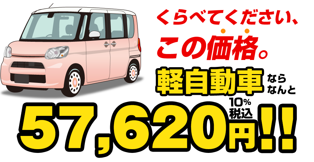 軽自動車ならなんと57,260円！